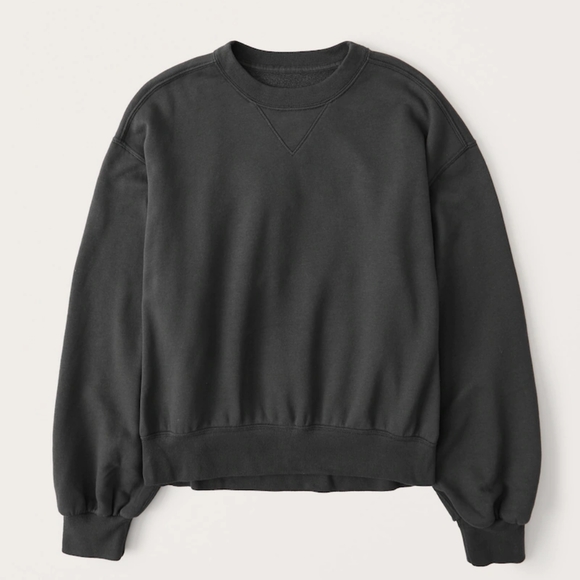 Puff-Sleeve Crew Sweatshirt - Picture 1 of 1